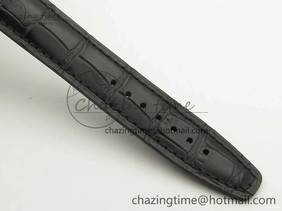 MIROTIME 0129 Snug Portofino IW391022 SS ZK 1:1 Best Edition White Dial Gold Markers On Black Leather Strap A 7130